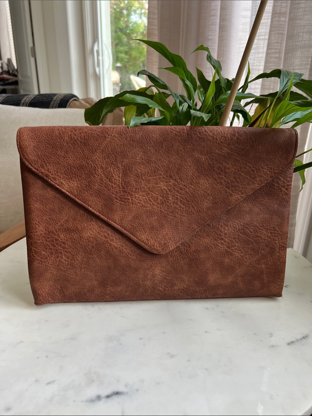 Brown Envelope Clutch